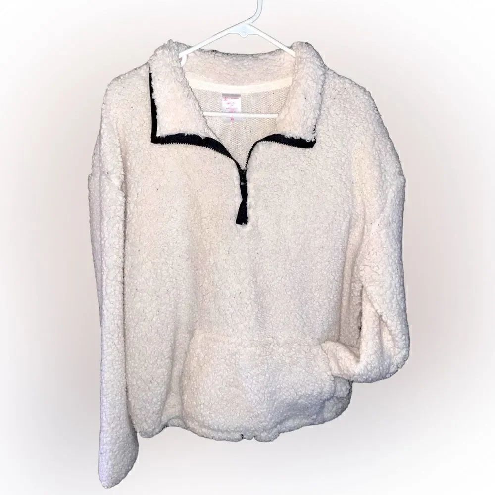 No Boundaries l Sherpa fleece l Ladies Pullover l Half-Zip l Front pocket l XXL